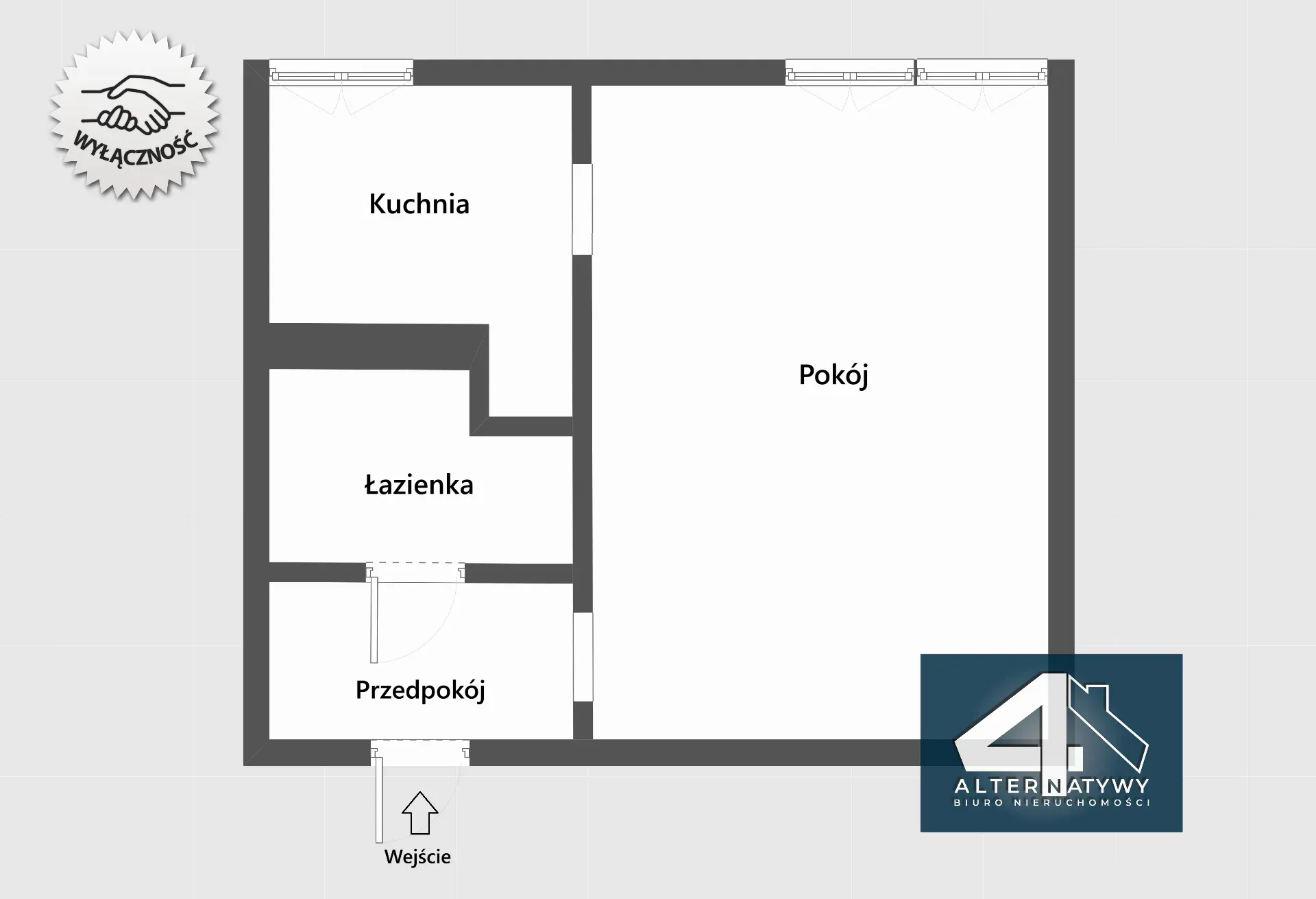 Przestronna kawalerka z osobną kuchnią 8