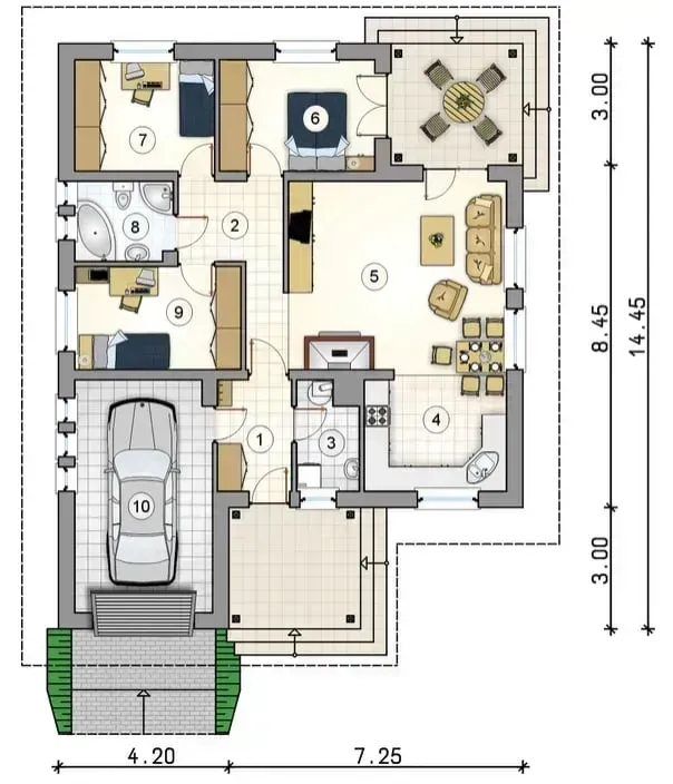 Piękny i ekonomiczny dom w otoczeniu zieleni 9