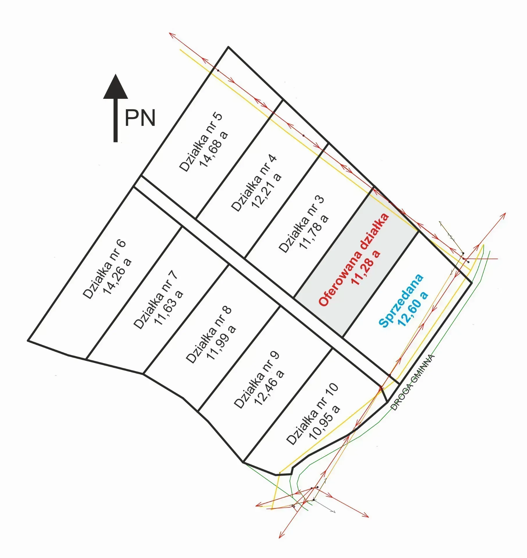 Płaska widokowa działka gmina Wieliczka 8