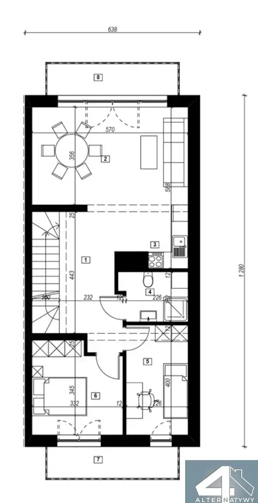 6 pokoi+kuchnia+balkony, Krakowska, 126m 18