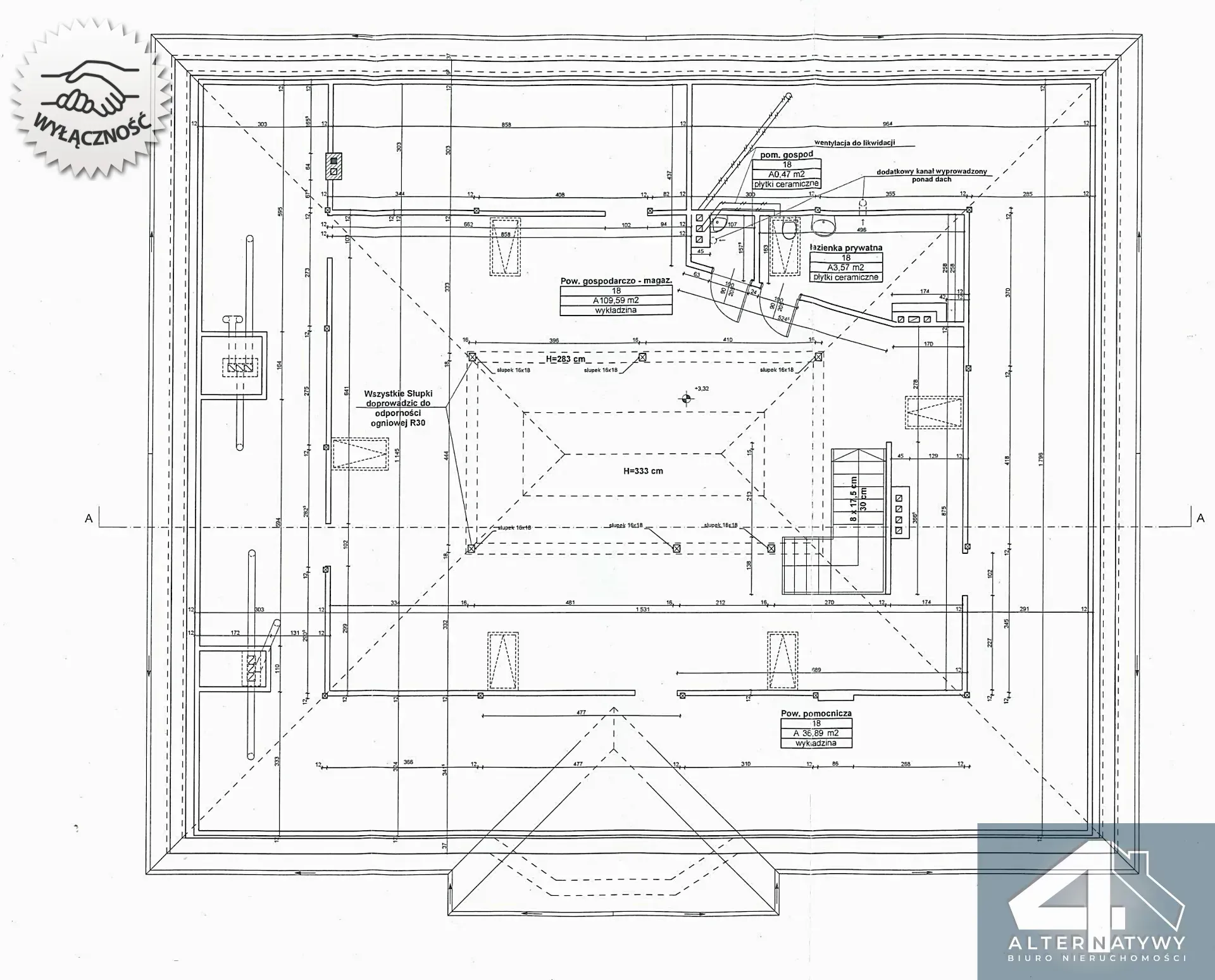 Showroom + biuro + magazyn przy A2 14