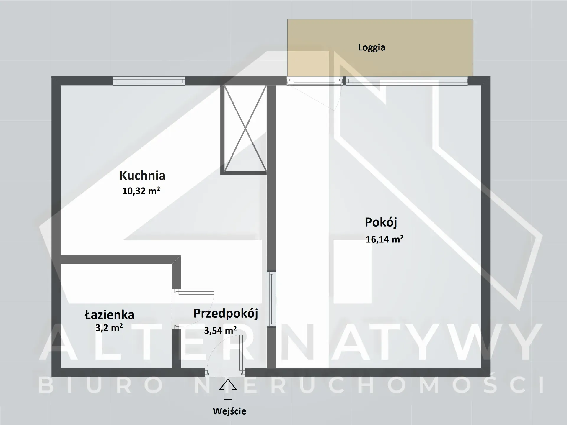 Piaski Nowe, 1 pokój, osobna kuchnia, loggia! 7
