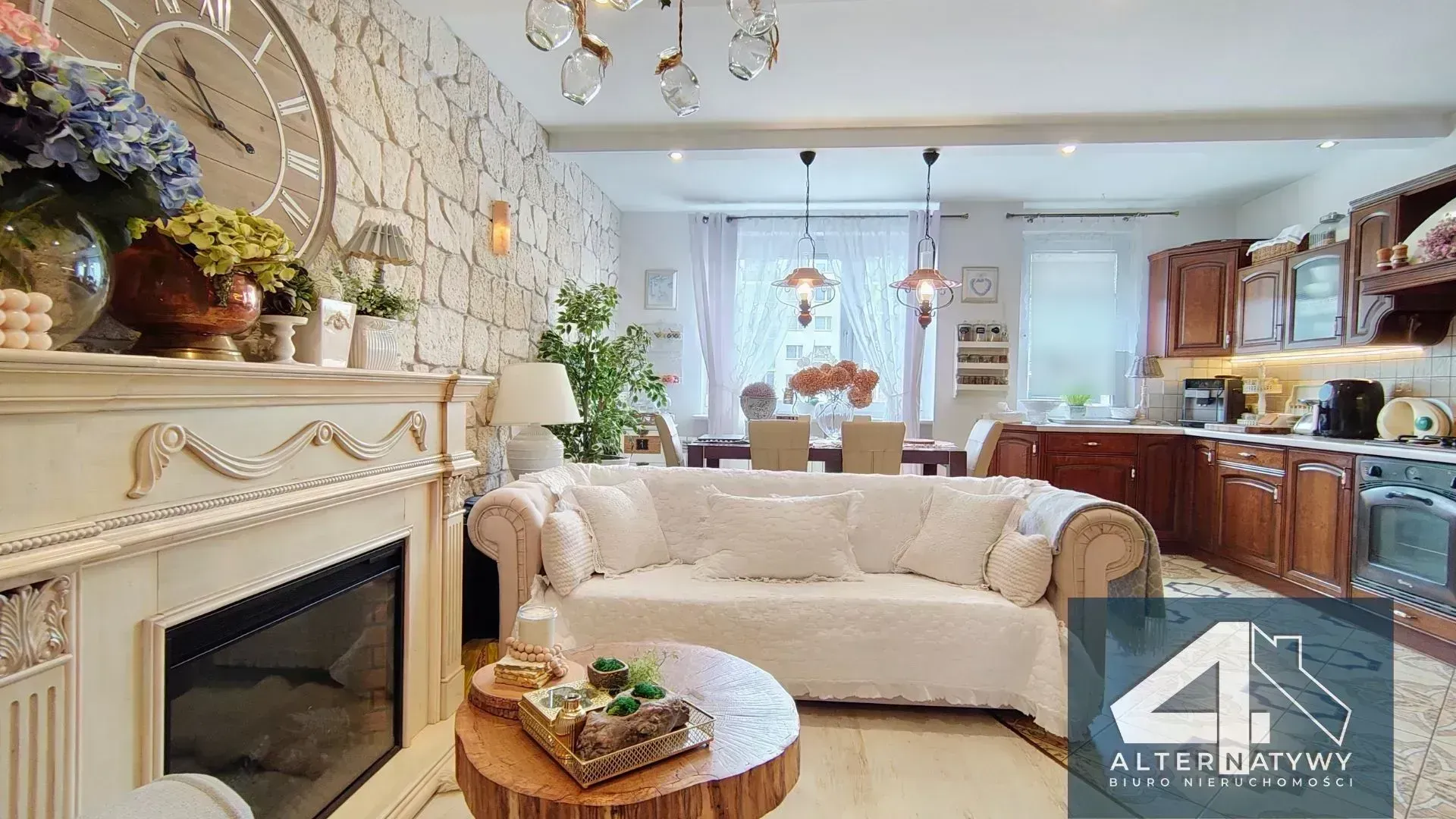 89 m² | Salon z kuchnią + 3 Pokoje | Kopernik 4